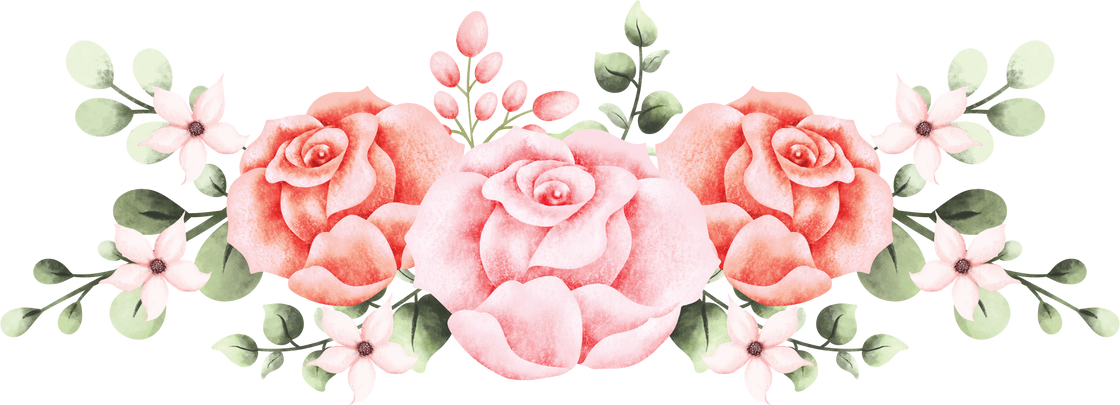 Beautiful rose flower wreath