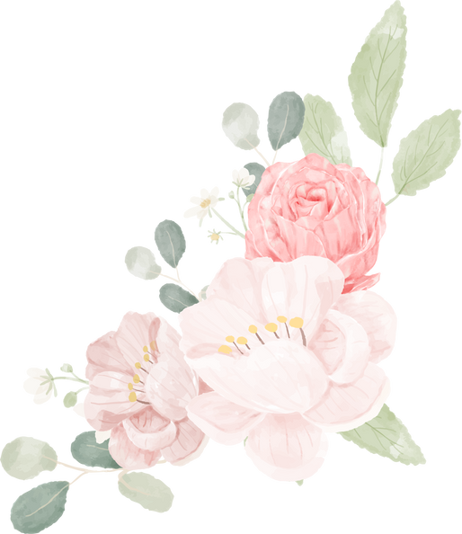 Pink Rose and Peony Flower Wallpaper Design